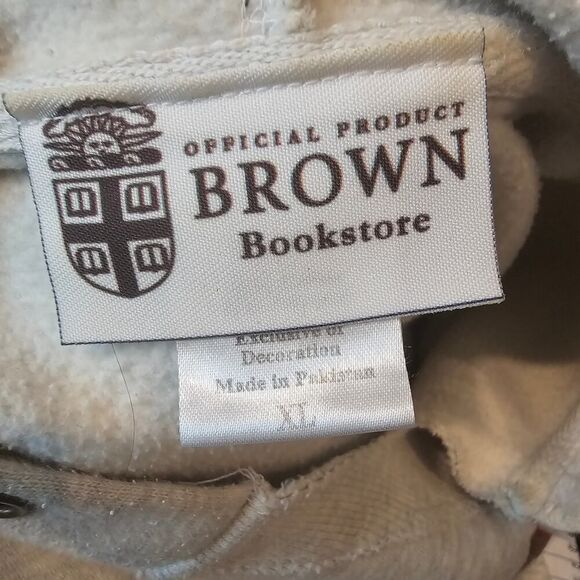 Brown Universirt Vintage Hoodie Size XL - Picture 6 of 6